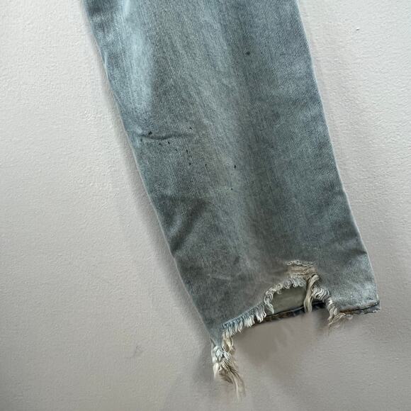 Urban Renewal Levi's Vintage Recycled Denim Jeans Blue Cotton Distressed XS NEW - Picture 6 of 13